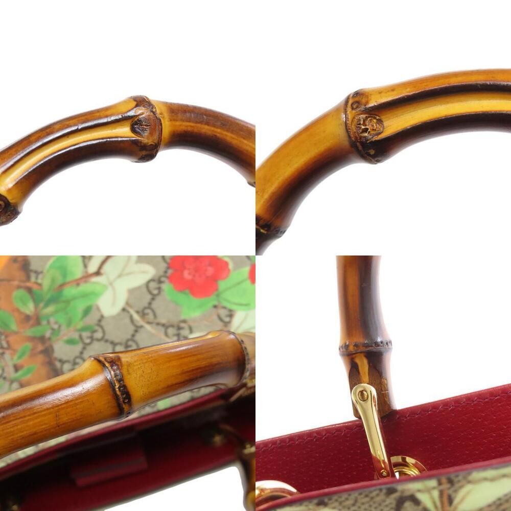 Gucci Bamboo GG Bird Flower Handbag - Picture 8 of 11